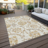 Piper Looms Chantille Floral ACN762 Ivory Machine Washable Area Rug Outdoor Lifestyle Image Feature