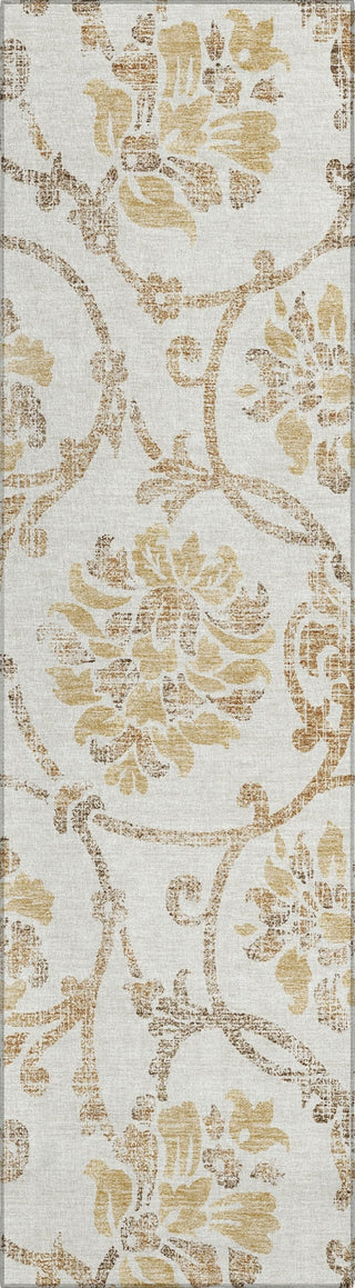 Piper Looms Chantille Floral ACN762 Ivory Machine Washable Area Rug Runner Main Image