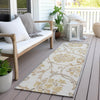 Piper Looms Chantille Floral ACN762 Ivory Machine Washable Area Rug Runner Outdoor Lifestyle Image Feature
