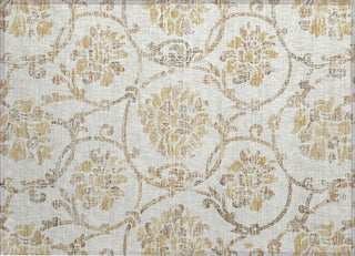 Piper Looms Chantille Floral ACN762 Ivory Machine Washable Area Rug Scatter Main Image