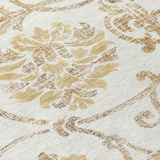Piper Looms Chantille Floral ACN762 Ivory Machine Washable Area Rug Swatch Image