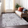 Piper Looms Chantille Floral ACN762 Lavender Machine Washable Area Rug Lifestyle Image Feature