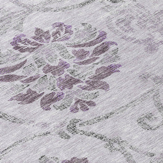Piper Looms Chantille Floral ACN762 Lavender Machine Washable Area Rug Swatch Image