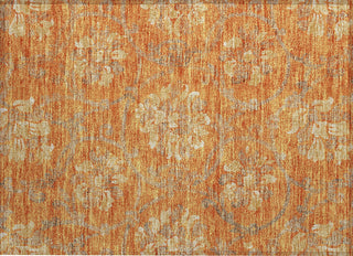 Piper Looms Chantille Floral ACN762 Orange Machine Washable Area Rug Scatter Main Image