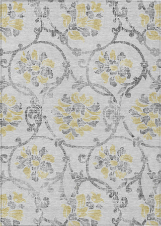 Piper Looms Chantille Floral ACN762 Silver Machine Washable Area Rug main image