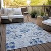 Piper Looms Chantille Floral ACN762 Sky Machine Washable Area Rug Outdoor Lifestyle Image Feature