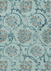 Piper Looms Chantille Floral ACN762 Teal Machine Washable Area Rug main image
