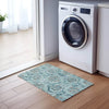 Piper Looms Chantille Floral ACN762 Teal Machine Washable Area Rug Scatter Lifestyle Image Feature