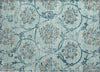 Piper Looms Chantille Floral ACN762 Teal Machine Washable Area Rug Scatter Main Image