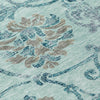 Piper Looms Chantille Floral ACN762 Teal Machine Washable Area Rug Swatch Image