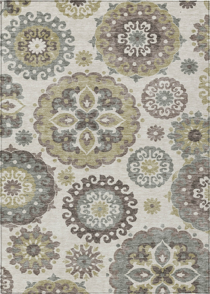 Piper Looms Chantille Kaleidoscope ACN763 Beige Machine Washable Area Rug main image