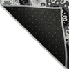 Piper Looms Chantille Kaleidoscope ACN763 Black Machine Washable Area Rug Backing Image