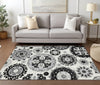 Piper Looms Chantille Kaleidoscope ACN763 Black Machine Washable Area Rug Lifestyle Image Feature