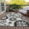 Piper Looms Chantille Kaleidoscope ACN763 Black Machine Washable Area Rug Outdoor Lifestyle Image Feature