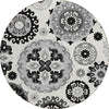 Piper Looms Chantille Kaleidoscope ACN763 Black Machine Washable Area Rug Round Main Image