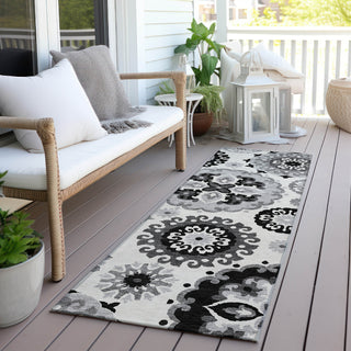 Piper Looms Chantille Kaleidoscope ACN763 Black Machine Washable Area Rug Runner Outdoor Lifestyle Image Feature
