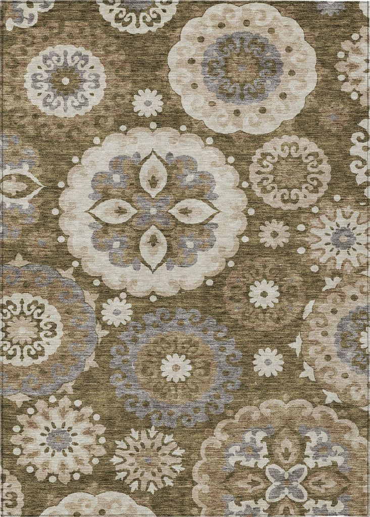 Piper Looms Chantille Kaleidoscope ACN763 Brown Machine Washable Area Rug main image