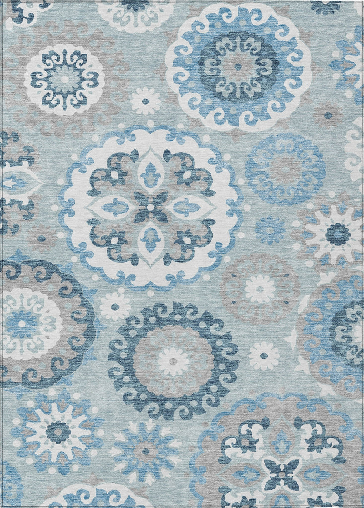 Piper Looms Chantille Kaleidoscope ACN763 Sky Machine Washable Area Rug main image