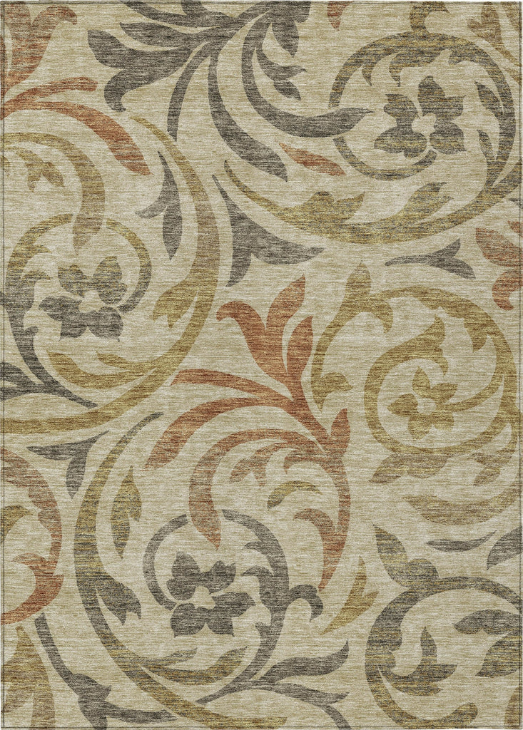 Piper Looms Chantille Swirls ACN764 Beige Machine Washable Area Rug main image