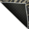 Piper Looms Chantille Swirls ACN764 Black Machine Washable Area Rug Backing Image