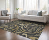 Piper Looms Chantille Swirls ACN764 Black Machine Washable Area Rug Lifestyle Image Feature