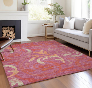 Piper Looms Chantille Swirls ACN764 Blush Machine Washable Area Rug Lifestyle Image Feature