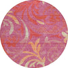 Piper Looms Chantille Swirls ACN764 Blush Machine Washable Area Rug Round Main Image