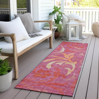 Piper Looms Chantille Swirls ACN764 Blush Machine Washable Area Rug Runner Outdoor Lifestyle Image Feature