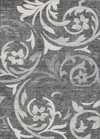 Piper Looms Chantille Swirls ACN764 Charcoal Machine Washable Area Rug main image