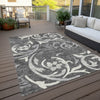 Piper Looms Chantille Swirls ACN764 Charcoal Machine Washable Area Rug Outdoor Lifestyle Image Feature