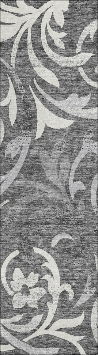 Piper Looms Chantille Swirls ACN764 Charcoal Machine Washable Area Rug Runner Main Image