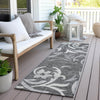 Piper Looms Chantille Swirls ACN764 Charcoal Machine Washable Area Rug Runner Outdoor Lifestyle Image Feature
