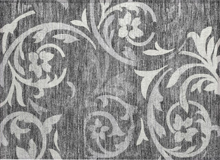 Piper Looms Chantille Swirls ACN764 Charcoal Machine Washable Area Rug Scatter Main Image