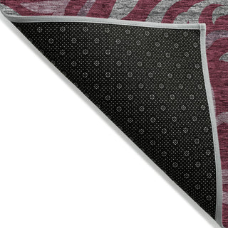 Piper Looms Chantille Swirls ACN764 Garnet Machine Washable Area Rug Backing Image