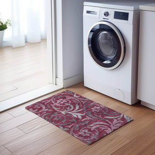 Piper Looms Chantille Swirls ACN764 Garnet Machine Washable Area Rug Scatter Lifestyle Image Feature