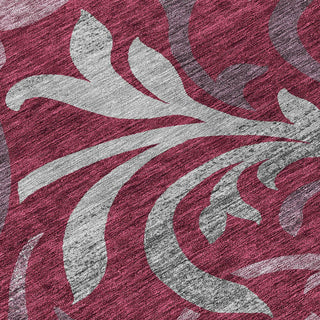Piper Looms Chantille Swirls ACN764 Garnet Machine Washable Area Rug Swatch Image