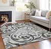 Piper Looms Chantille Swirls ACN764 Gray Machine Washable Area Rug Lifestyle Image Feature