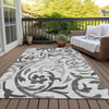 Piper Looms Chantille Swirls ACN764 Gray Machine Washable Area Rug Outdoor Lifestyle Image Feature