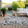 Piper Looms Chantille Swirls ACN764 Gray Machine Washable Area Rug Outdoor Lifestyle Image Feature