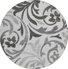 Piper Looms Chantille Swirls ACN764 Gray Machine Washable Area Rug Round Main Image
