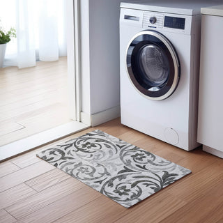 Piper Looms Chantille Swirls ACN764 Gray Machine Washable Area Rug Scatter Lifestyle Image Feature