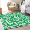 Piper Looms Chantille Swirls ACN764 Green Machine Washable Area Rug Lifestyle Image Feature