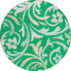 Piper Looms Chantille Swirls ACN764 Green Machine Washable Area Rug Round Main Image