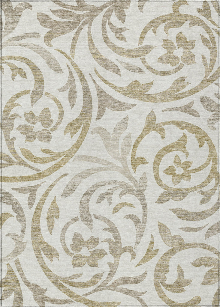 Piper Looms Chantille Swirls ACN764 Ivory Machine Washable Area Rug main image