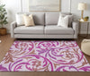Piper Looms Chantille Swirls ACN764 Lavender Machine Washable Area Rug Lifestyle Image Feature