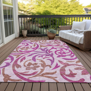 Piper Looms Chantille Swirls ACN764 Lavender Machine Washable Area Rug Outdoor Lifestyle Image Feature