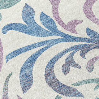 Piper Looms Chantille Swirls ACN764 White Machine Washable Area Rug Swatch Image