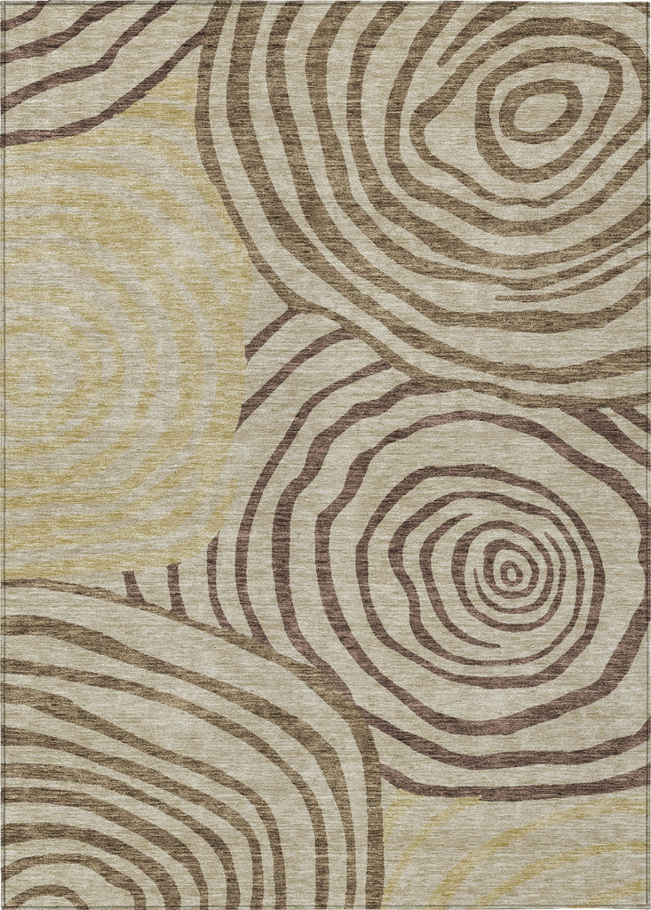 Piper Looms Chantille Swirls ACN765 Brown Machine Washable Area Rug main image