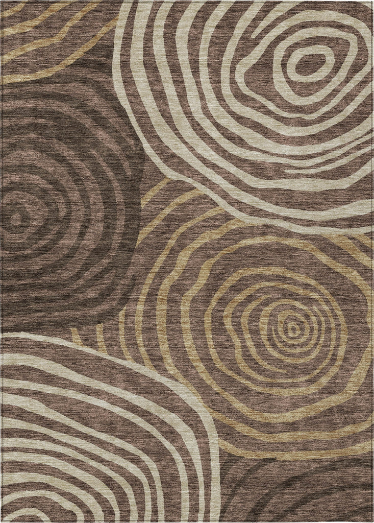 Piper Looms Chantille Swirls ACN765 Fudge Machine Washable Area Rug main image