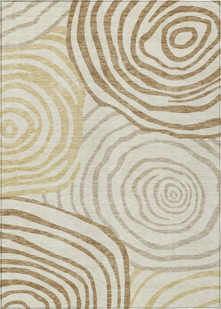 Piper Looms Chantille Swirls ACN765 Gold Machine Washable Area Rug main image